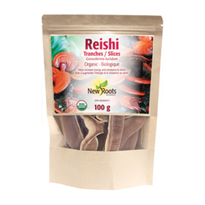 Organic Reishi Slices 100g New Roots Herbal