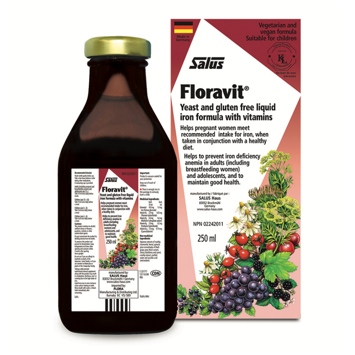 Floravit Iron Formula with Vitamins Vegan Formula Salus