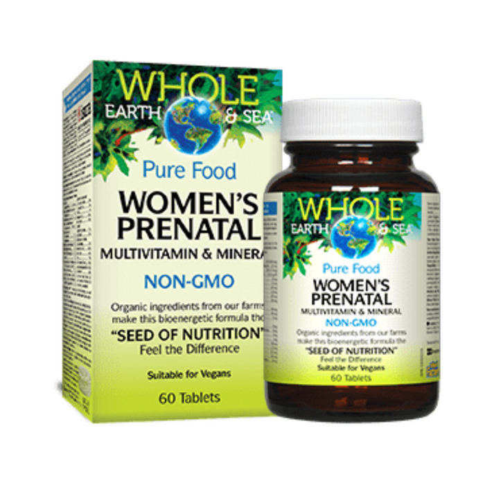 Pure Food Women's Prenatal Vitamin and Mineral 60 Tablets Whole Earth & Sea
