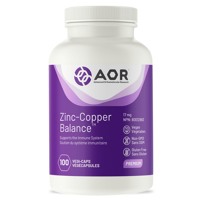 Zinc-Copper Balance Immune System Support 100 Capsules AOR