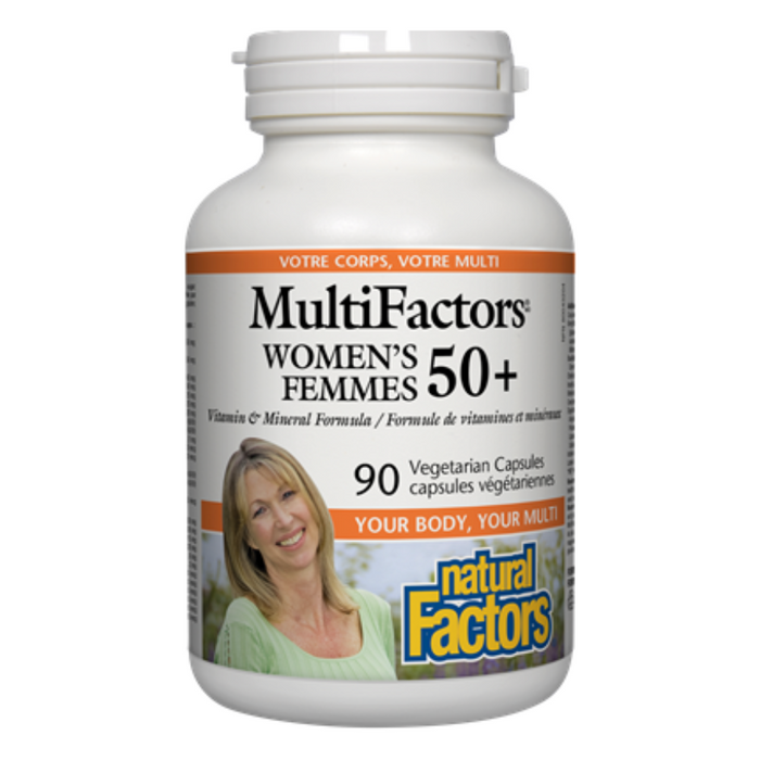 MultiFactors Women's 50+ Vitamin and Mineral Formula 90 Capsules Natural Factors