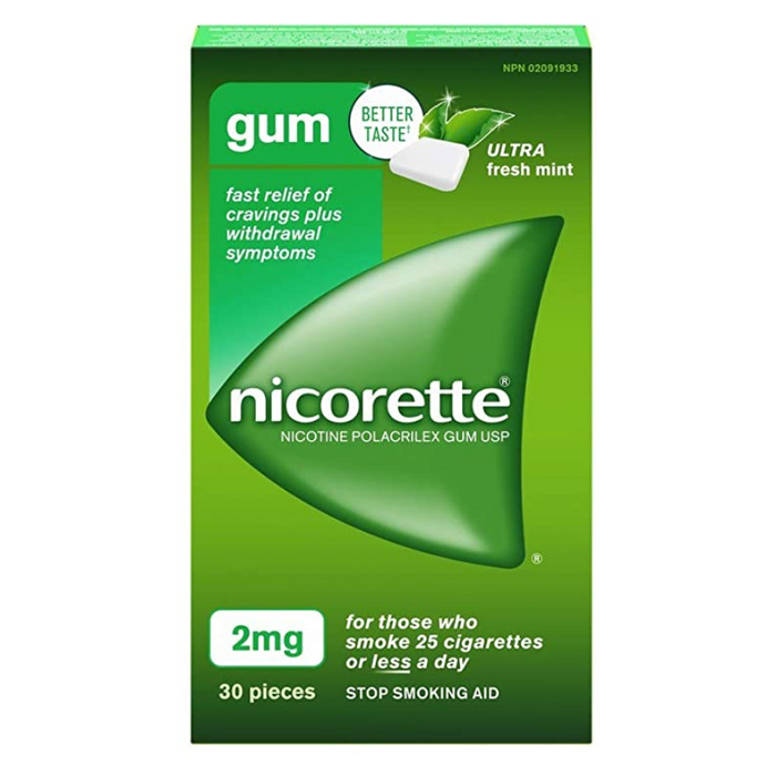 Nicorette Polacrilex Gum 2mg 30 Pieces