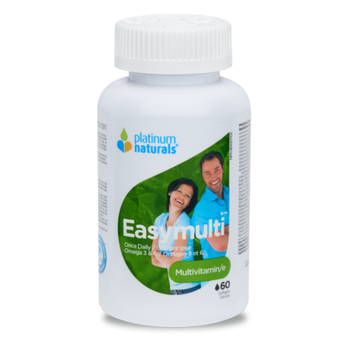 Easymulti Once Daily Multivitamin 60 Softgels Platinum Naturals