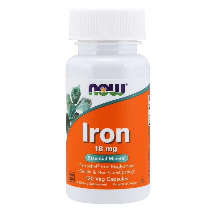 Iron 18mg 120 Capsules Now Foods