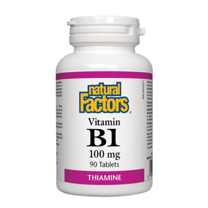 Vitamin B1 100mg Thiamine 90 Tablets Natural Factors