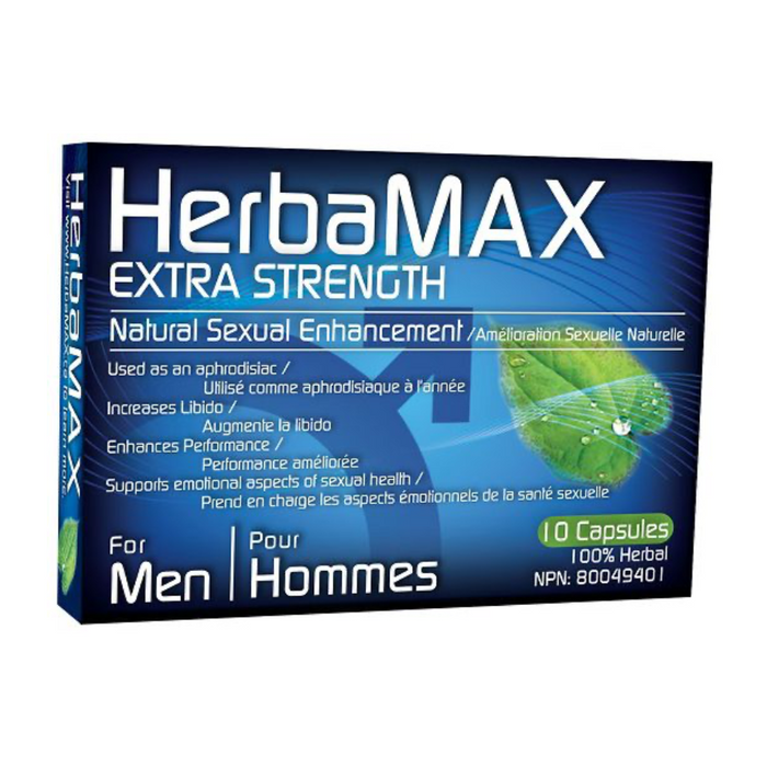 HerbaMAX Natural Sexual Enhancement for Men 10 Capsules