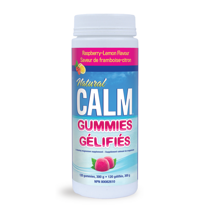 Natural Calm Gummies 120 Pack Raspberry-Lemon Flavour