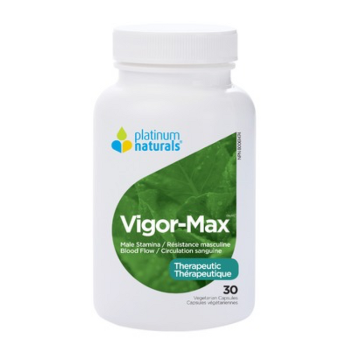 Vigor-Max Therapeutic Male Stamina 30 Capsules Platinum Naturals