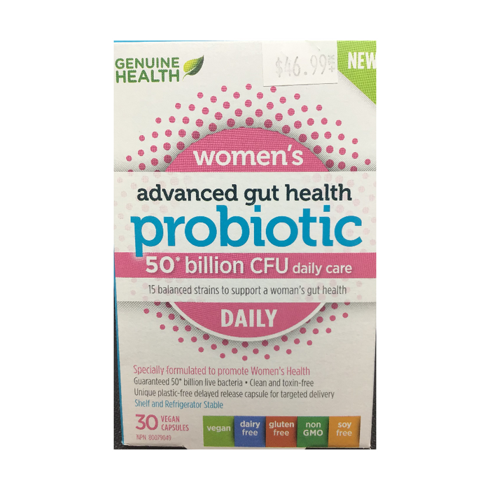 Women's Advanced Gut Health Probiotic Daily 30 Capsules Genuine Health