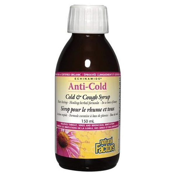 Echinamide Anti-Cold Cold and Cough Syrup 150ml Natural Factors