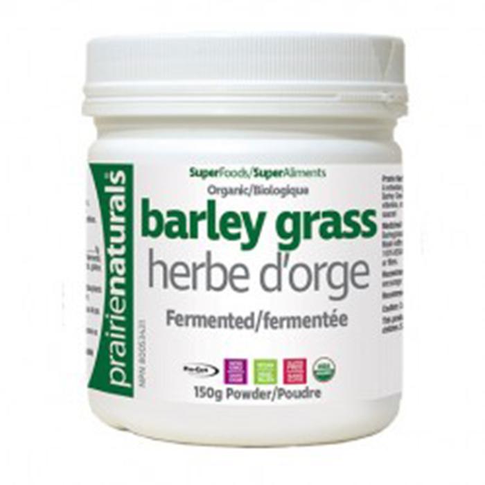 Organic Fermented Barley Grass 150g Powder Prairie Naturals