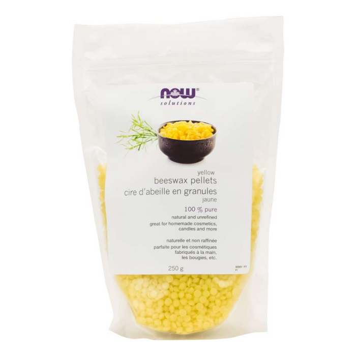Yellow Beeswax Pellets 100% Pure 250g Now Foods