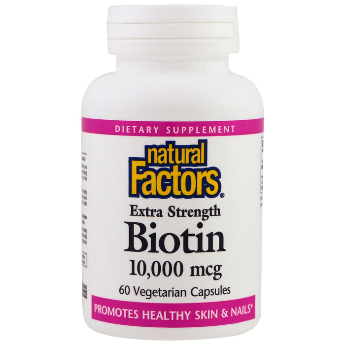 Extra Strength Biotin 10,000mcg 60 Capsules Natural Factors