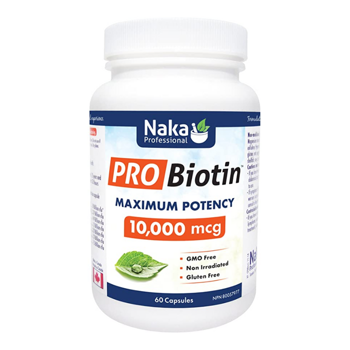 Pro Biotin Maximum Potency 10,000mcg 60 Capsules Naka