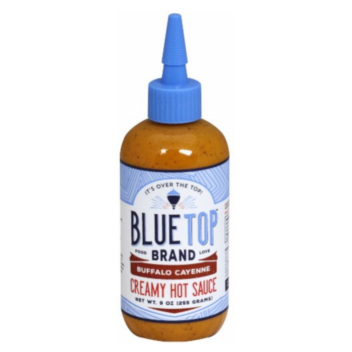 Buffalo Cayenne Creamy Hot Sauce Blue Top Brand