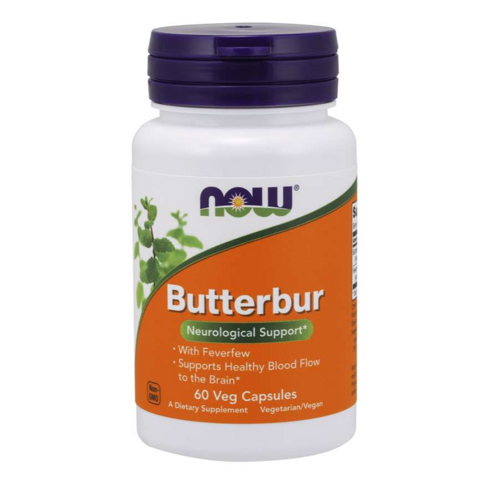 Butterbur 75mg with Feverfew 60 Capsules Now Foods