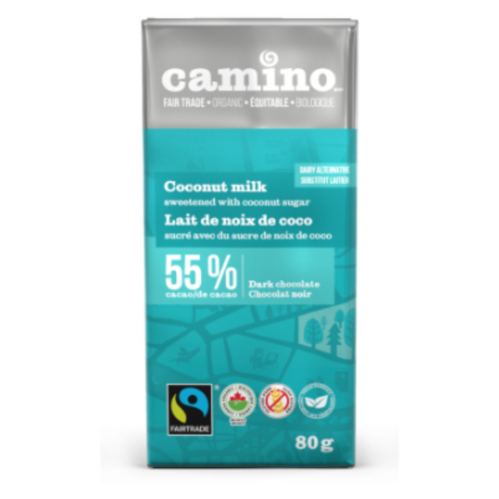 Coconut Milk Dark Chocolate Bar Camino