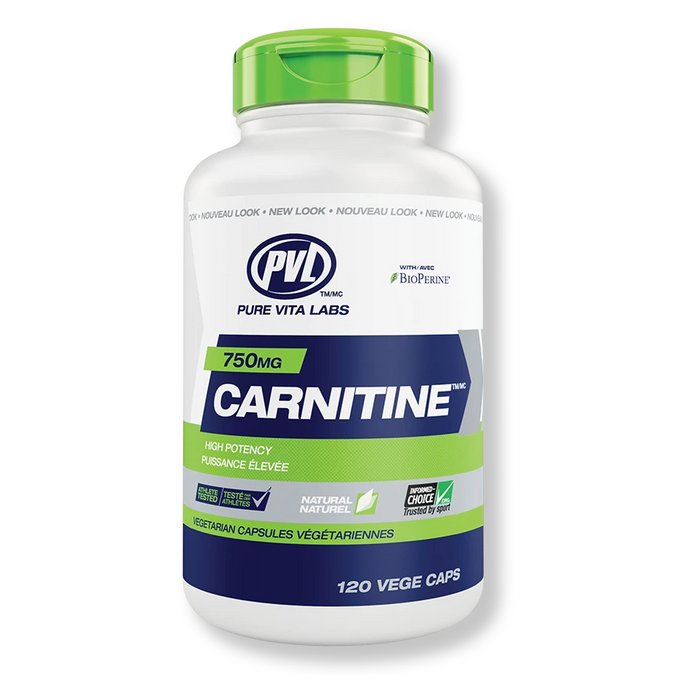 Carnitine High Potency 750mg 120 Capsules PVL
