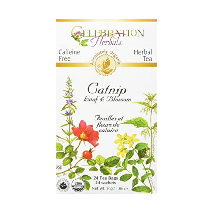 Catnip Leaf & Blossom Herbal Tea 24 Tea Bags Celebration Herbals