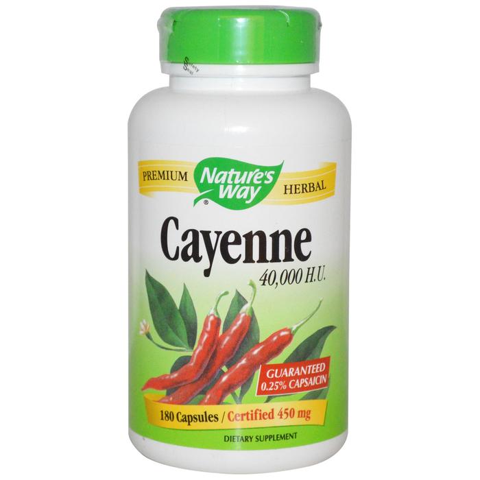 Cayenne Pepper 40,000 HU 100 Capsules Nature's Way