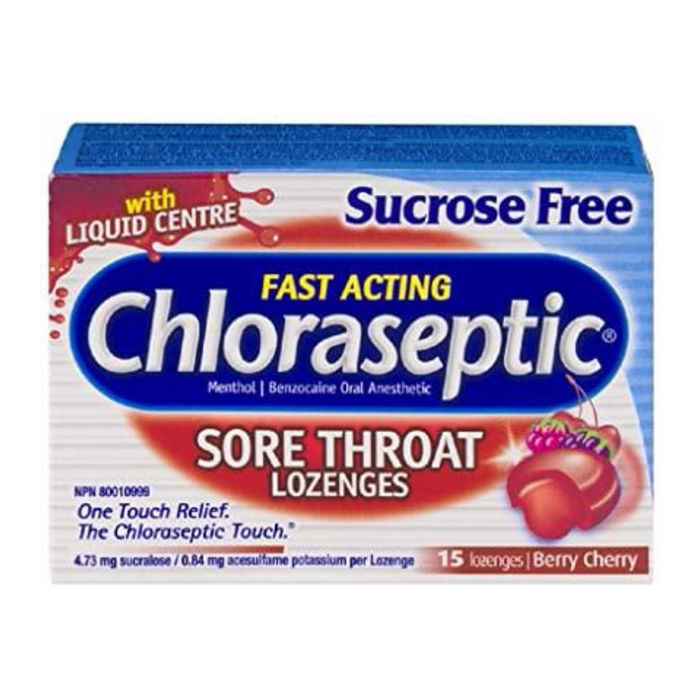 Chloraseptic 15 Berry Cherry Sore Throat Lozenges