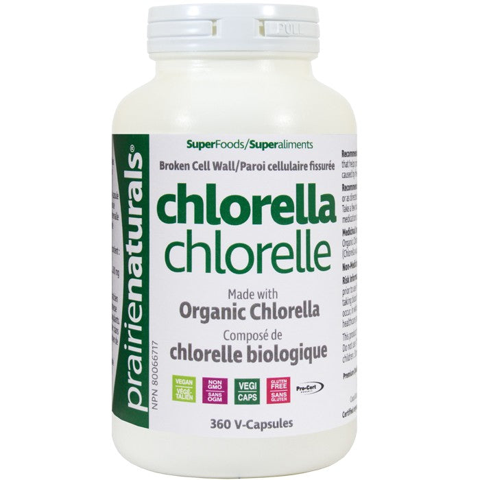 Organic Chlorella 180 Capsules Prairie Naturals