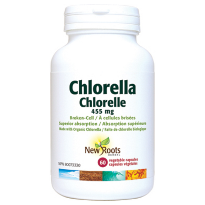 Chlorella 455mg 60 Capsules New Roots Herbal