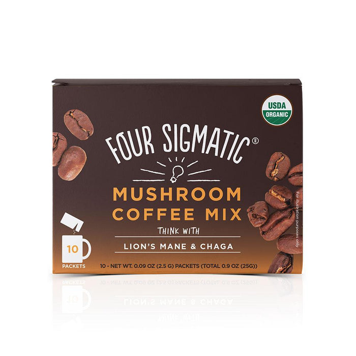 Mushroom Coffee Mix with Lion's Mane and Chaga 10 Packets Four Sigmatic