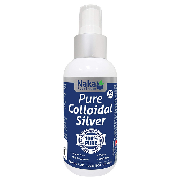 Pure Colloidal Silver 120ml Spray Bottle Naka