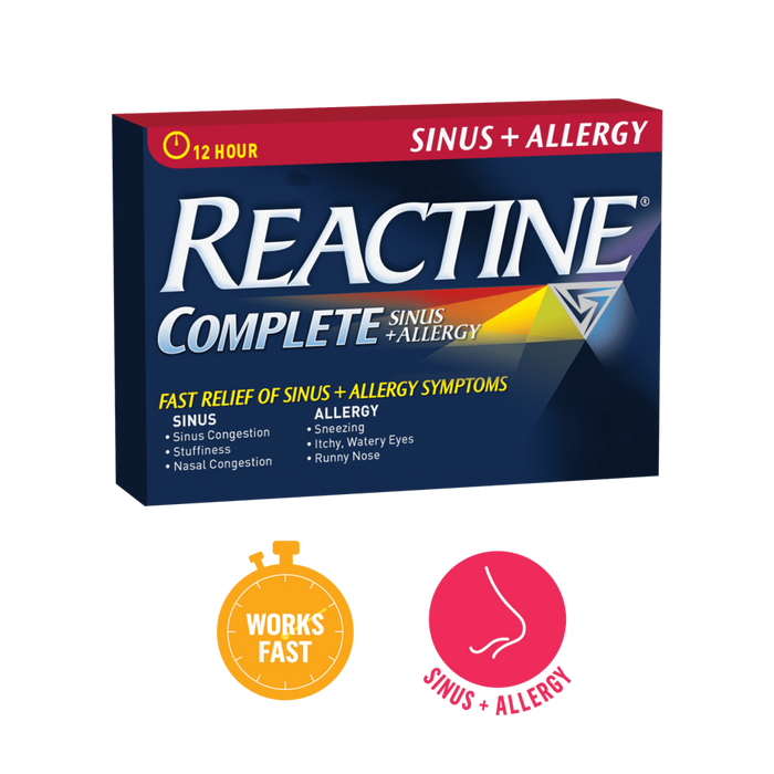 Reactine Complete Allergy + Sinus 30 Tablets