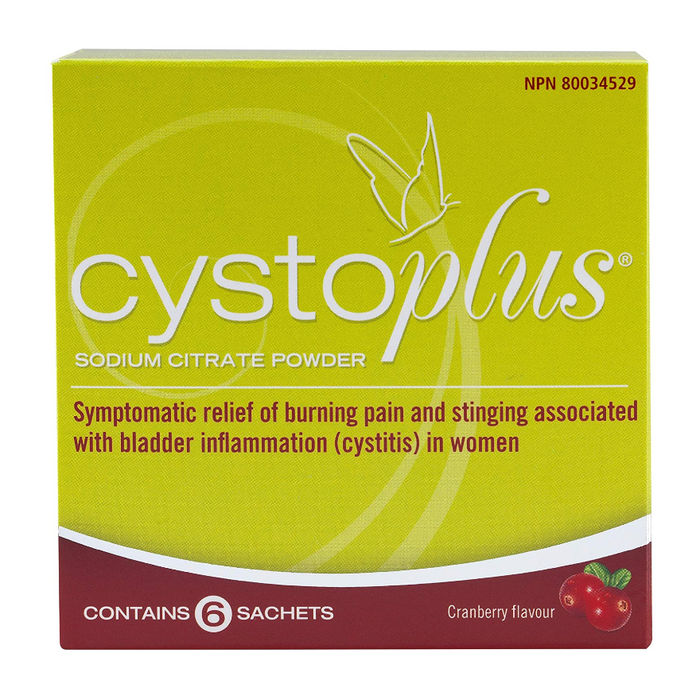 Cystoplus Sodium Citrate Powder 6 Cranberry Flavoured Sachets