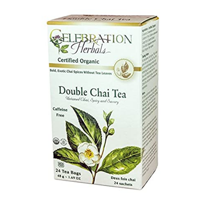 Double Chai Tea Organic 24 Tea Bags Celebration Herbals