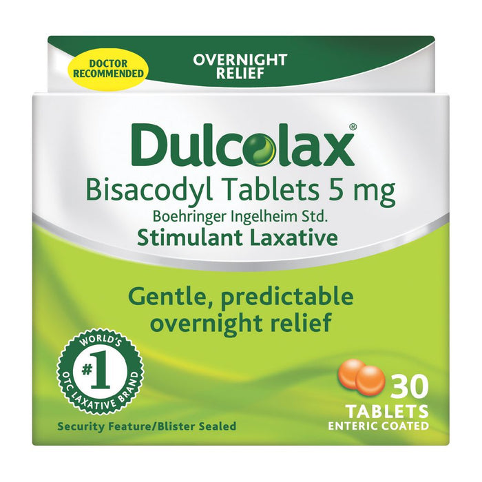 Dulcolax Bisacodyl Tablets 5mg Laxative 30 Tablets