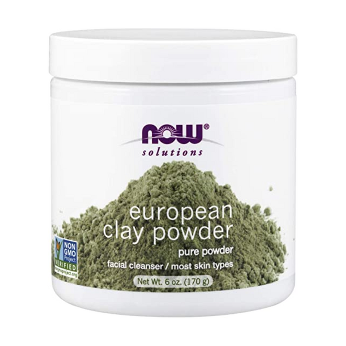 European Clay Powder Facial Cleanser 170g Now Foods