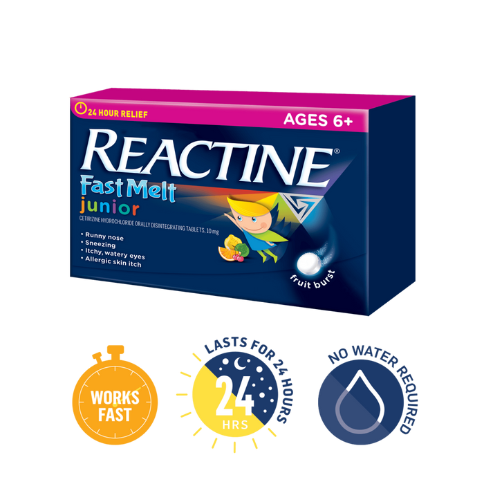 Reactine Junior Allergy Relief Fast Melt 24 Tablets