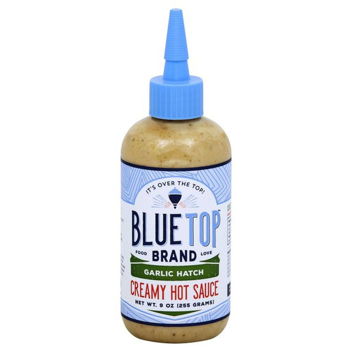 Garlic Hatch Creamy Hot Sauce Blue Top Brand