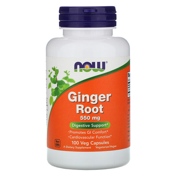Ginger Root 550mg 100 Capsules Now Foods