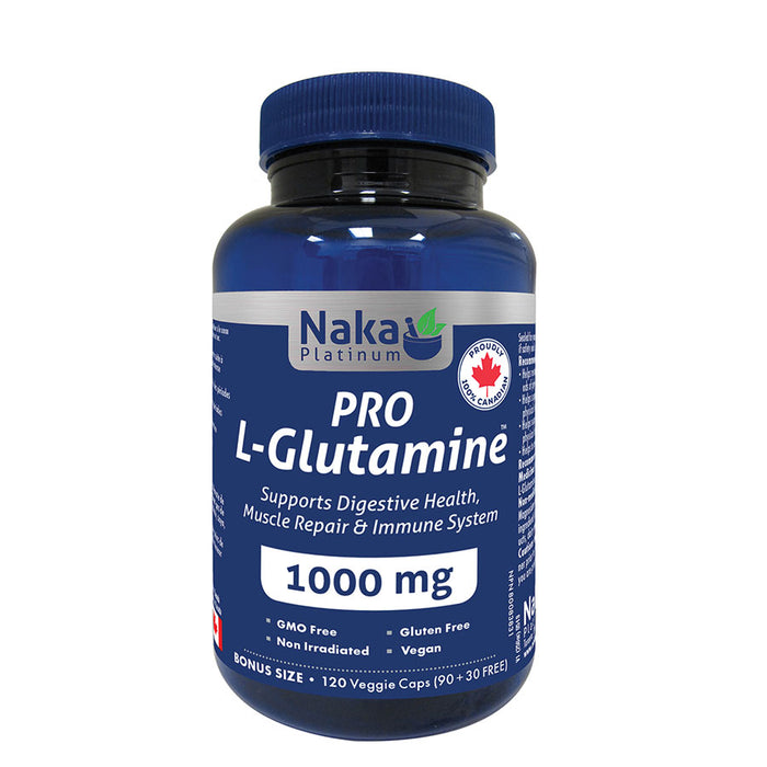 Pro L-Glutamine 1000mg 120 Capsules Naka