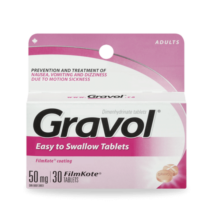 Gravol Easy to Swallow 50mg 30 Tablets