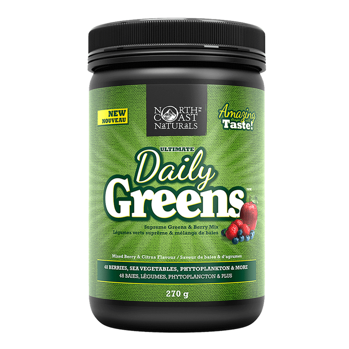 Ultimate Daily Greens Mixed Berry and Citrus Flavour North Coast Naturals