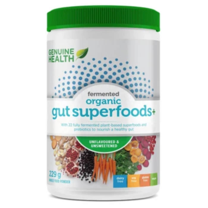 Fermented Organic Gut Superfoods 229g Unflavoured Powder Genuine Health