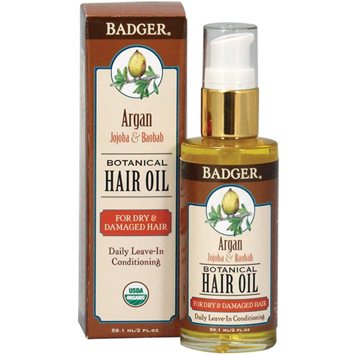 Botanical Hair Oil with Argan, Jojoba & Baobab 59.1ml Badger