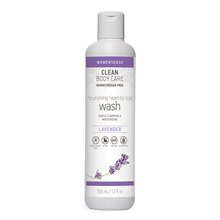 Nourishing Head-to-Toe Wash Lavender Clean Body Care 355ml Womensense
