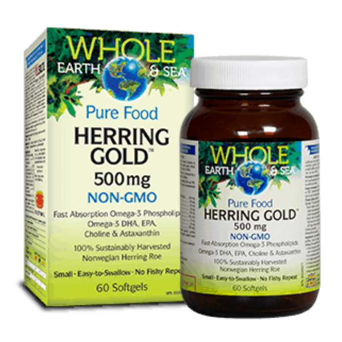 Pure Food Herring Gold 60 Softgels Whole Earth and Sea