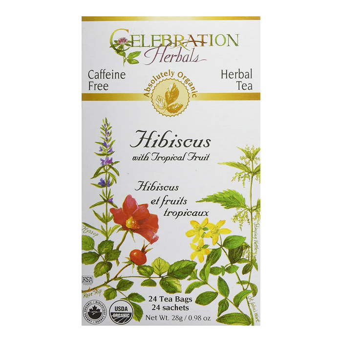 Hibiscus with Tropical Fruit Herbal Tea 24 Tea Bags Celebration Herbals