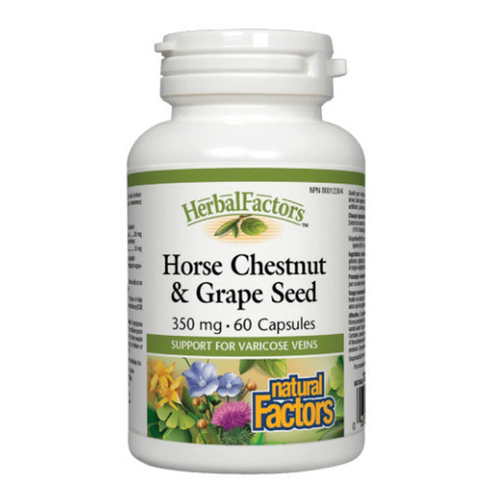 Natural Factors Horse Chestnut & Grape Seed 60 Caps
