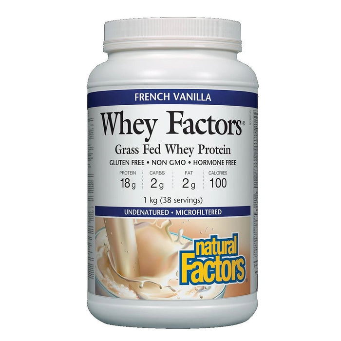 Whey Factors Grass Fed Protein 1kg Natural Factors