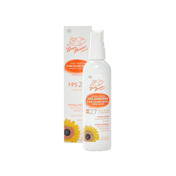 Natural Mineral Kids Sunscreen Fragrance Free Spray SPF 27 90ml