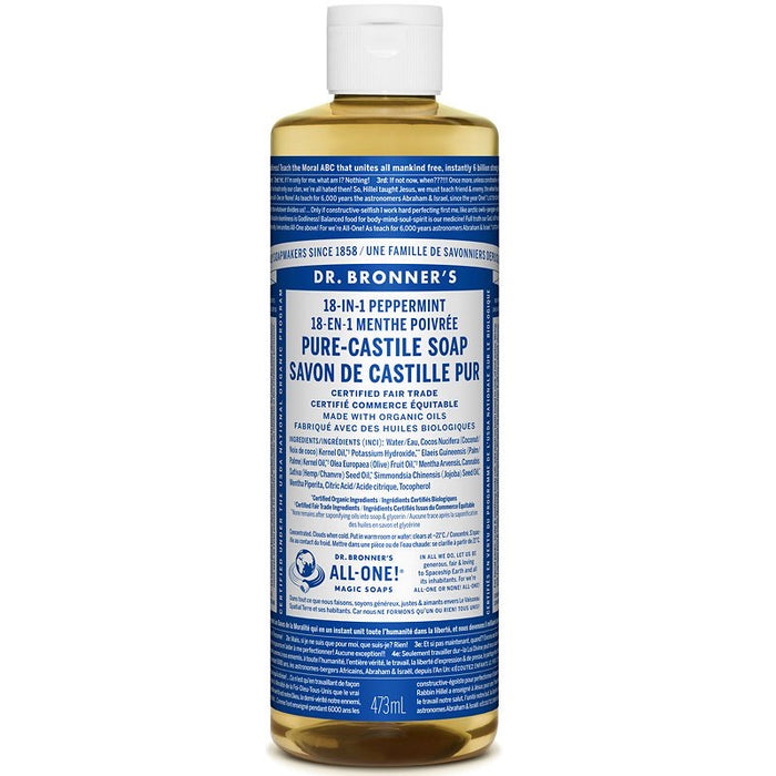 Dr. Bronner’s 18-in-1 Peppermint Pure Castile Soap