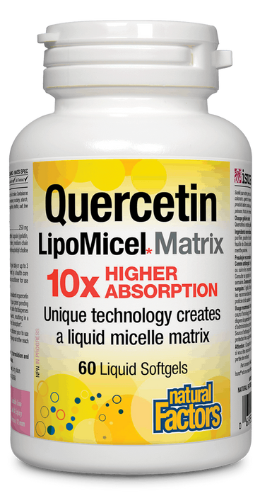 Natural Factors Quercetin LipoMicel Matrix 60 Liquid Softgels